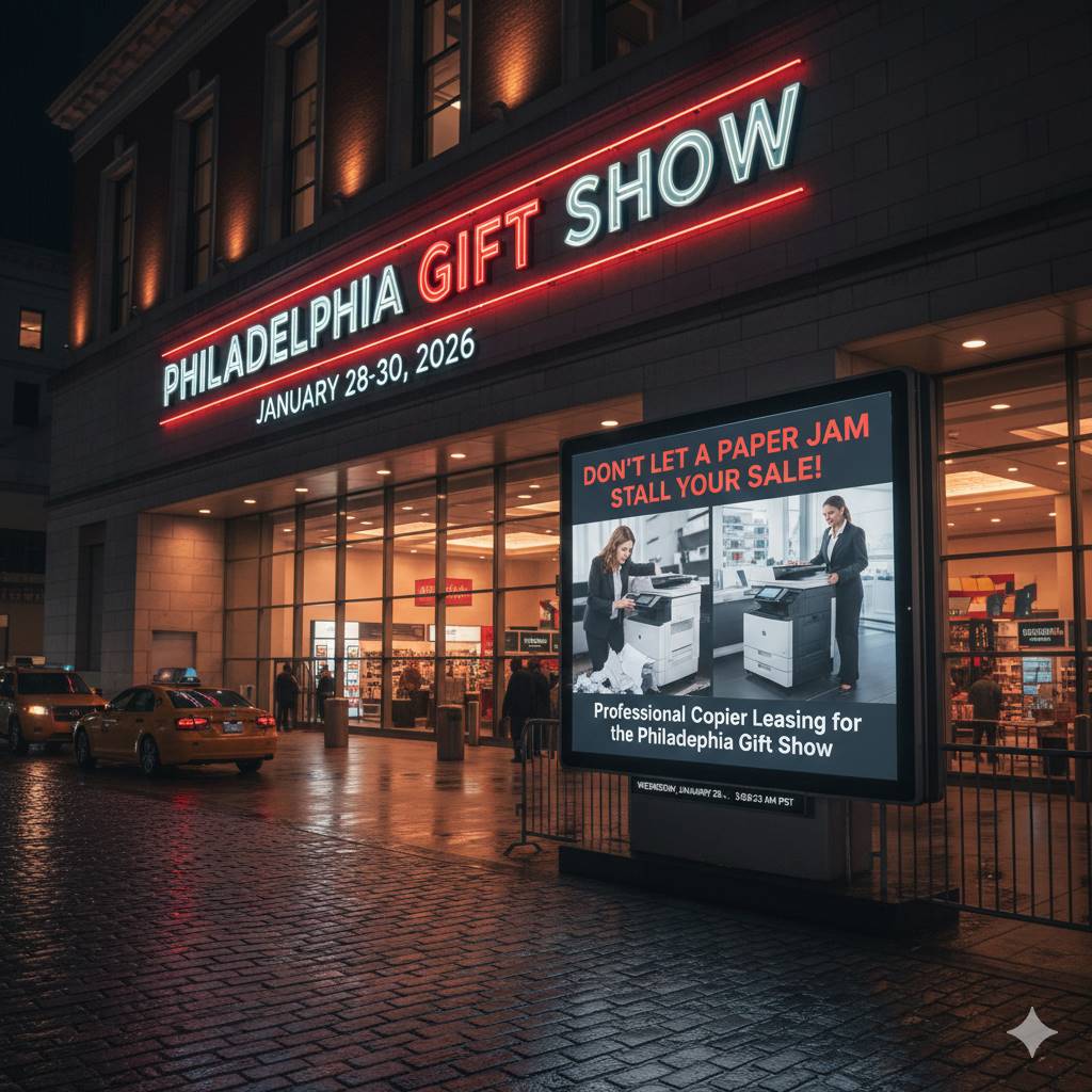 Read more about the article Don’t Let a Paper Jam Stall Your Sale: Professional Copier Leasing for the Philadelphia Gift Show